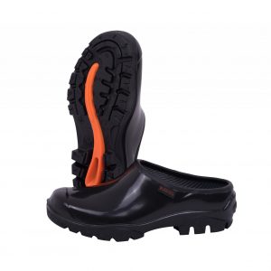 AGRICULTURE, SHOVA, BLACK BLACK SLIP ON CLOG GUMBOOT