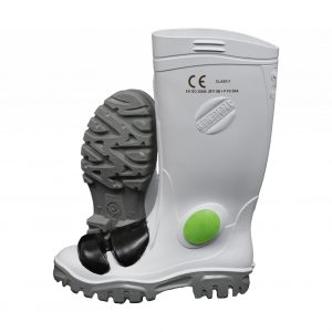 GENERAL PURPOSE, SHOSHOLOZA, WHITE GREY STEEL TOE + MIDSOLE + METATARSAL PROTECTOR GUMBOOT