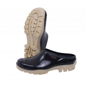 GENERAL PURPOSE, SHOVA, BLACK IVORY SLIP ON CLOG GUMBOOT