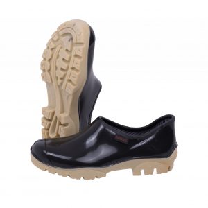 GENERAL PURPOSE, SHOVA, BLACK IVORY SLIP ON SHOE GUMBOOT