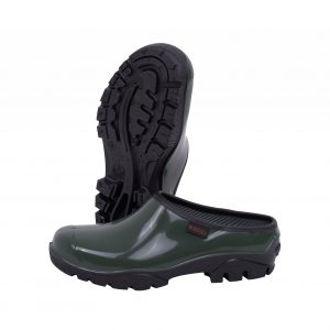GENERAL PURPOSE, SHOVA, GREEN BLACK SLIP ON CLOG GUMBOOT