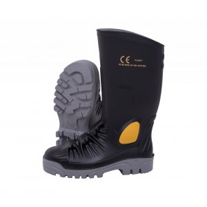 GENERAL PURPOSE, STIMELA XP, METAL FREE BLACK GREY COMPOSITE TOE CAP + METATARSAL PROTECTOR GUMBOOT