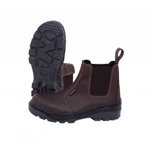 MINING, SAFETY, SAFELITE CHELSEA SAFETY BOOT BROWN TOE CAP S2