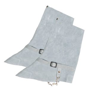 CHROME LEATHER SPATS ANKLE HIGH