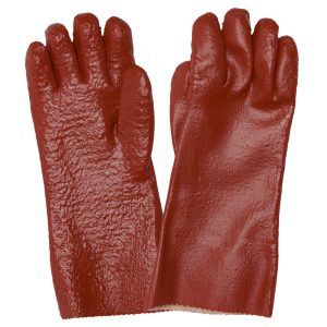 GLOVE RED LONG PVC 1604